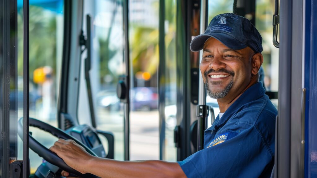 Supervisor analisando desempenho dos motoristas em tablet