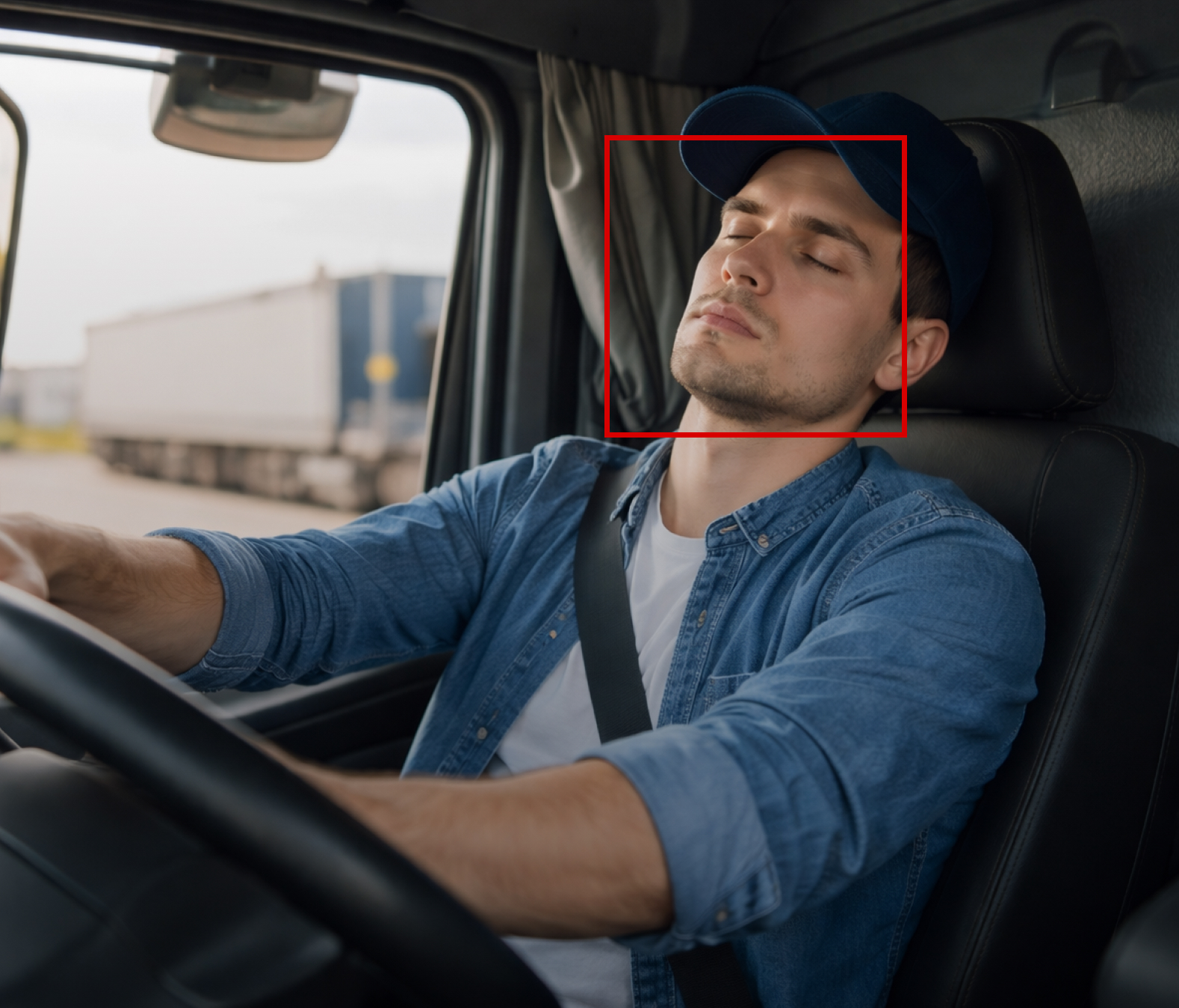 Sensor de fadiga detectando sonolência