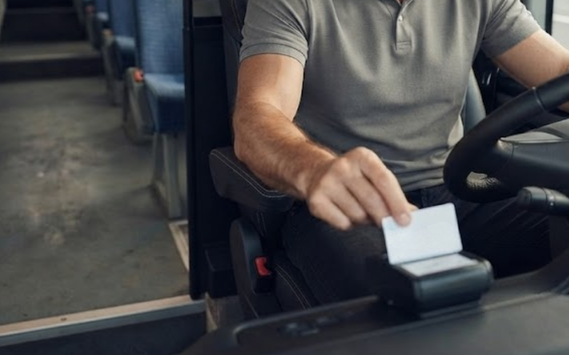 Controle de passageiros e leitora de cartão SG Track